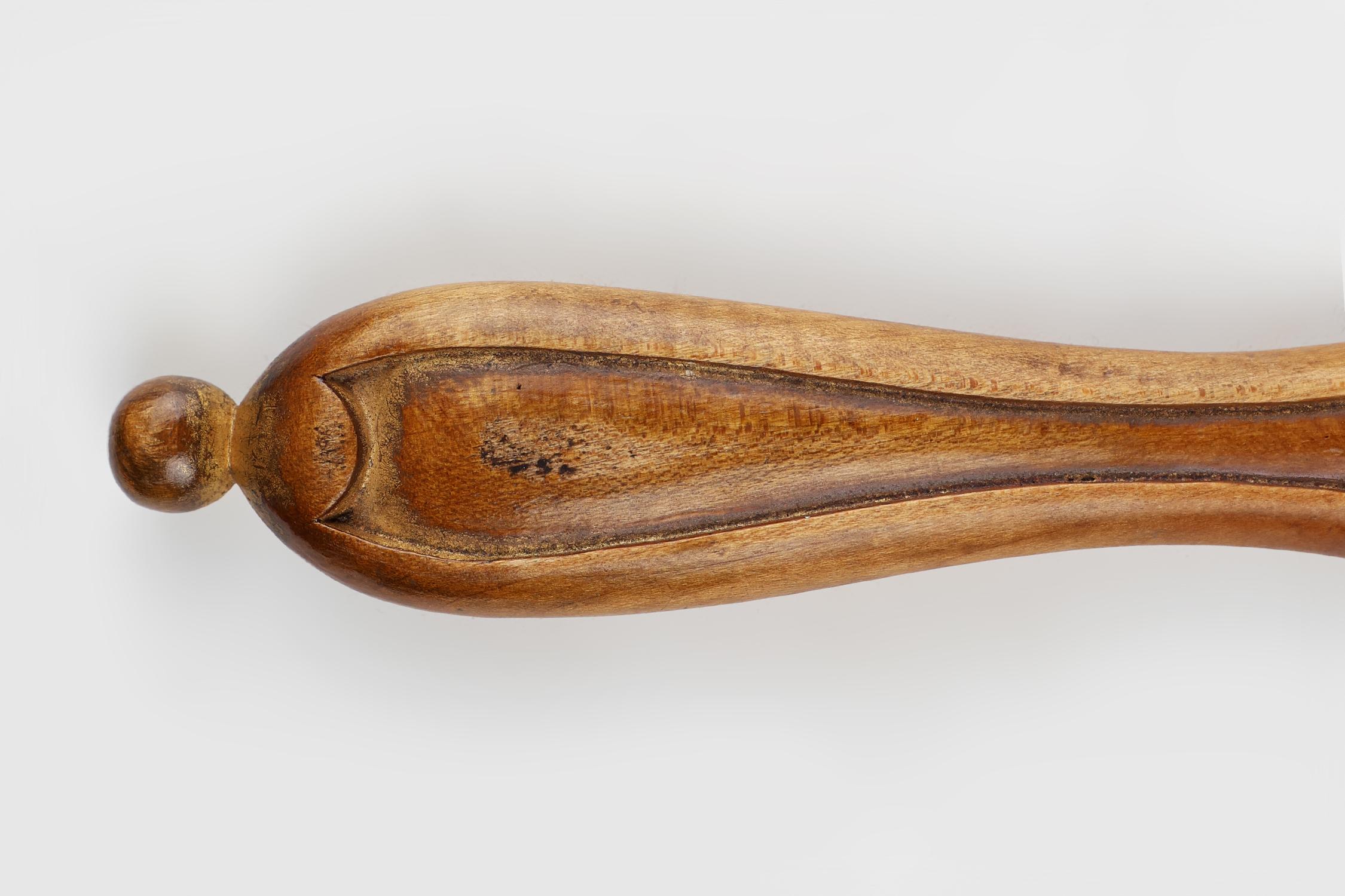 Miroir à main en bois, fabriqué à la main au 20e siècle, France Bon état - En vente à Meulebeke, BE