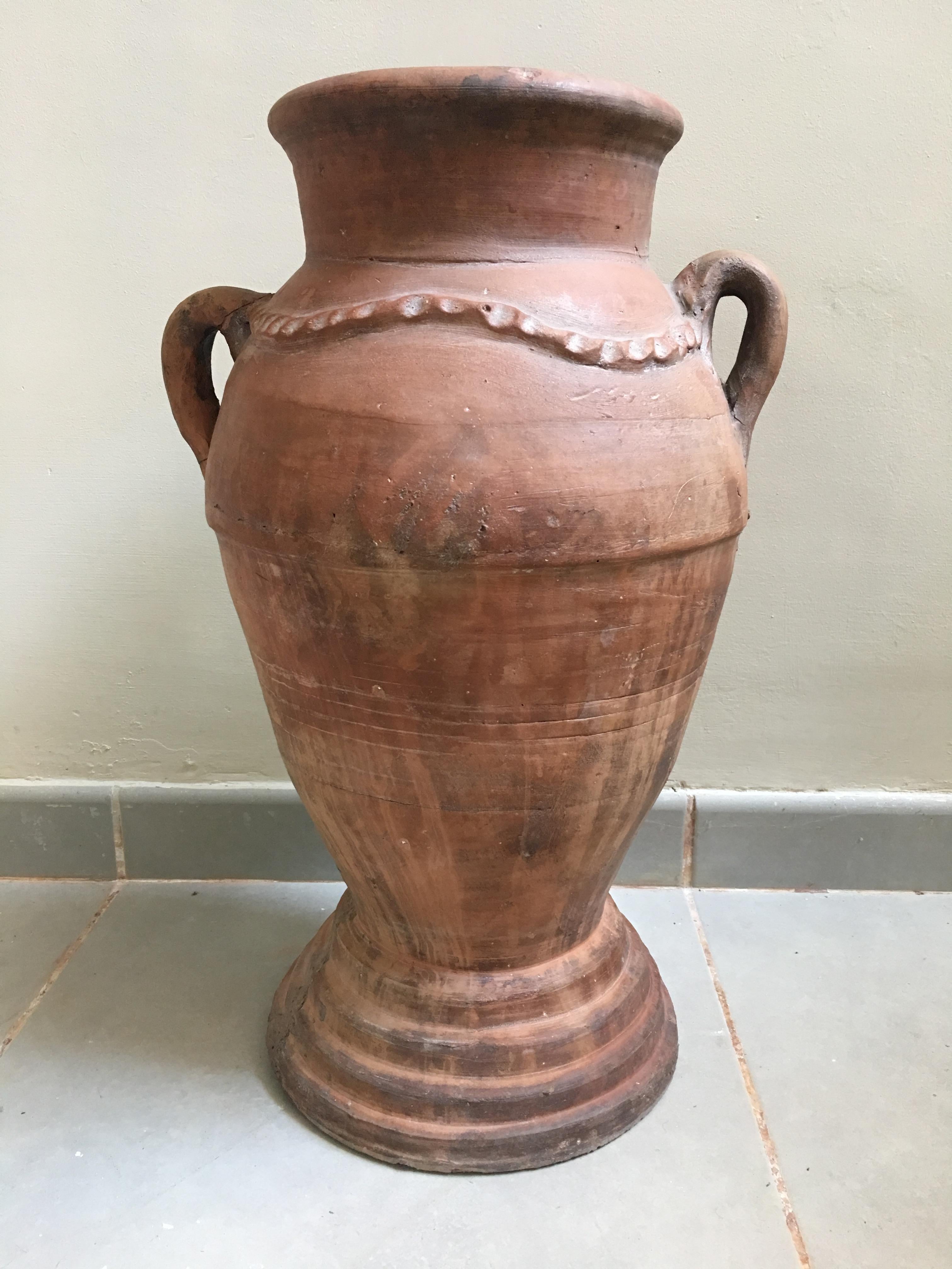 Baroque 20th Century Handmade Two Handled Vase, Spain For Sale