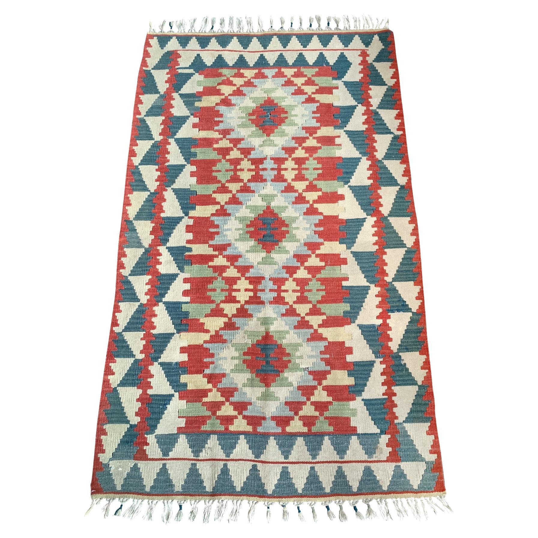 20th Century Handwoven Navajo Rug (69" X 41") For Sale
