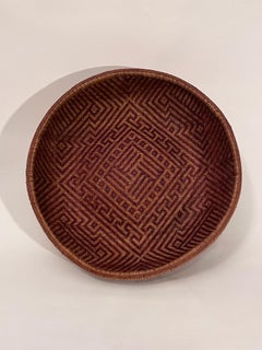 20th Century Handwoven Yekuana Guapa Basket with Intricate Geometric Patterns