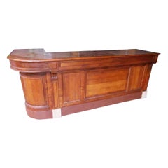 Vintage 20th Century Hard Wood Store Counter