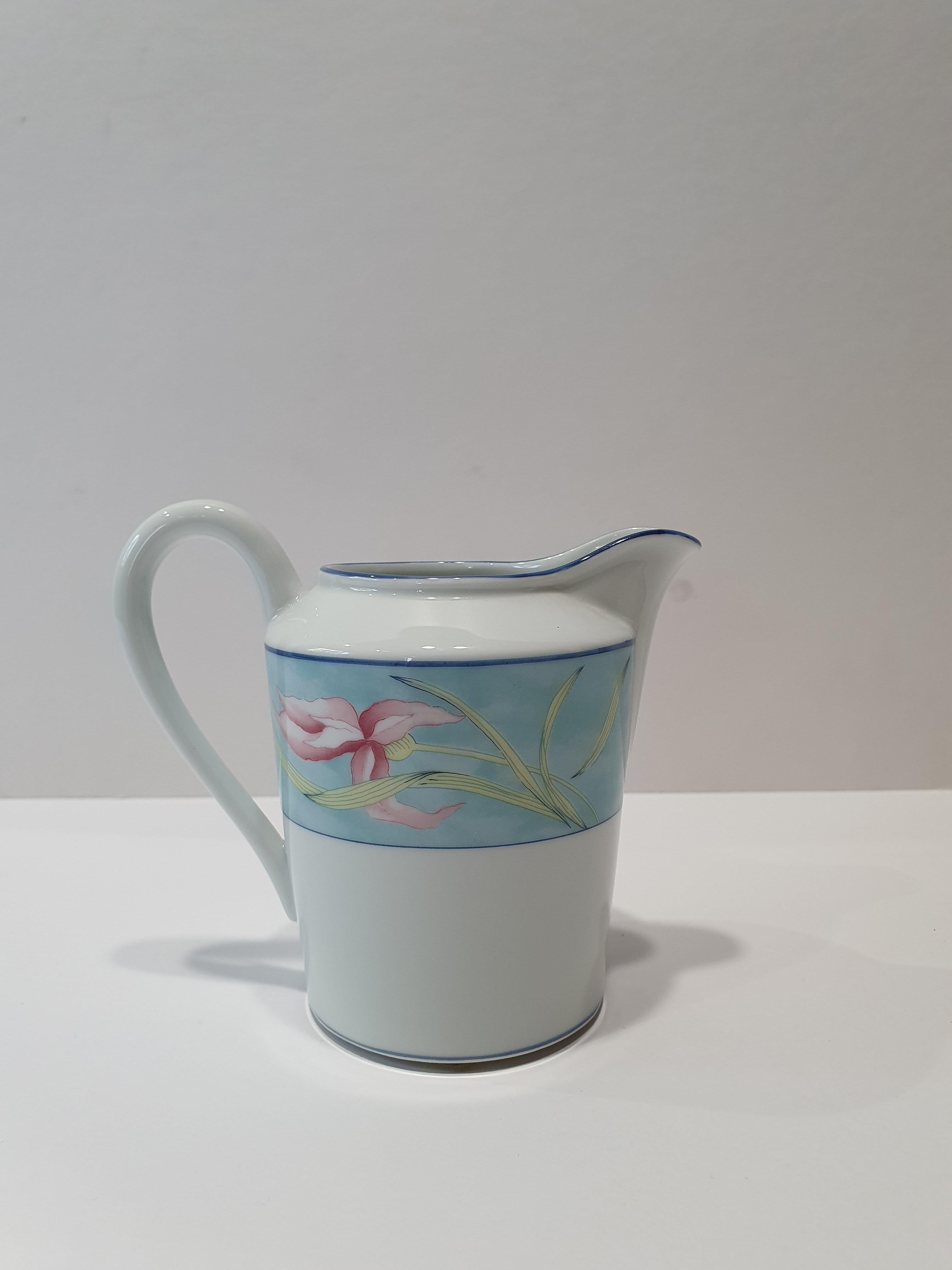 Enameled 20th Century Haviland & Parlon Limoges Porcelain 15 Pieces Coffee Set, 1986 For Sale
