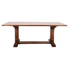Table de réfectoire en Oak Heal's du 20e siècle
