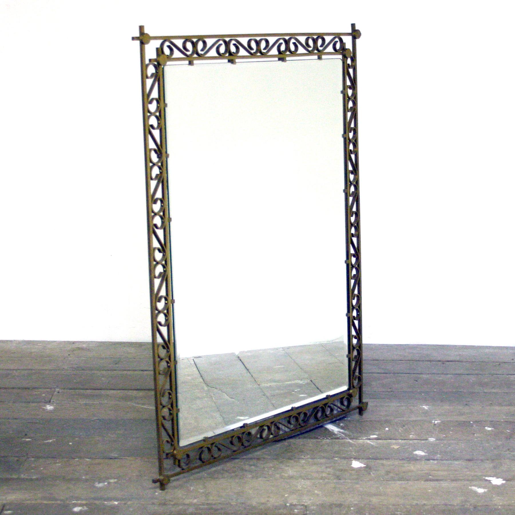 Other 20th Century Heavy Brass Mirror For Sale