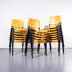 20th Century Heavy Italian University Stacking Chair - Small Batch Available
