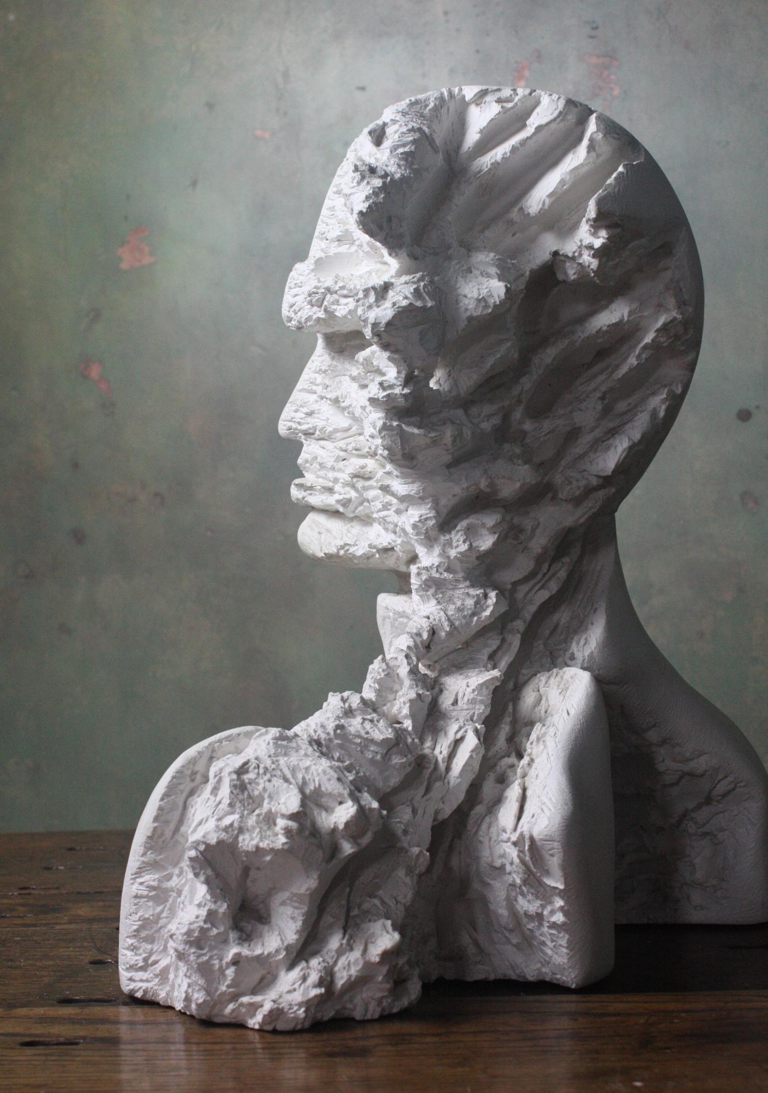 20th Century Herbert George Head No 19 Hydrocal Bust Sculptor 3