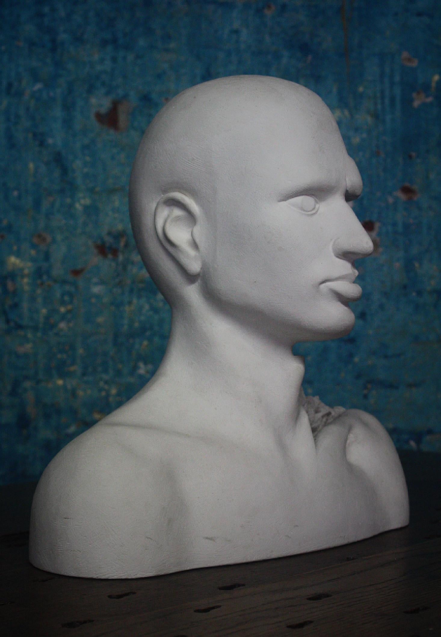 20th Century Herbert George Head No 19 Hydrocal Bust Sculptor 4