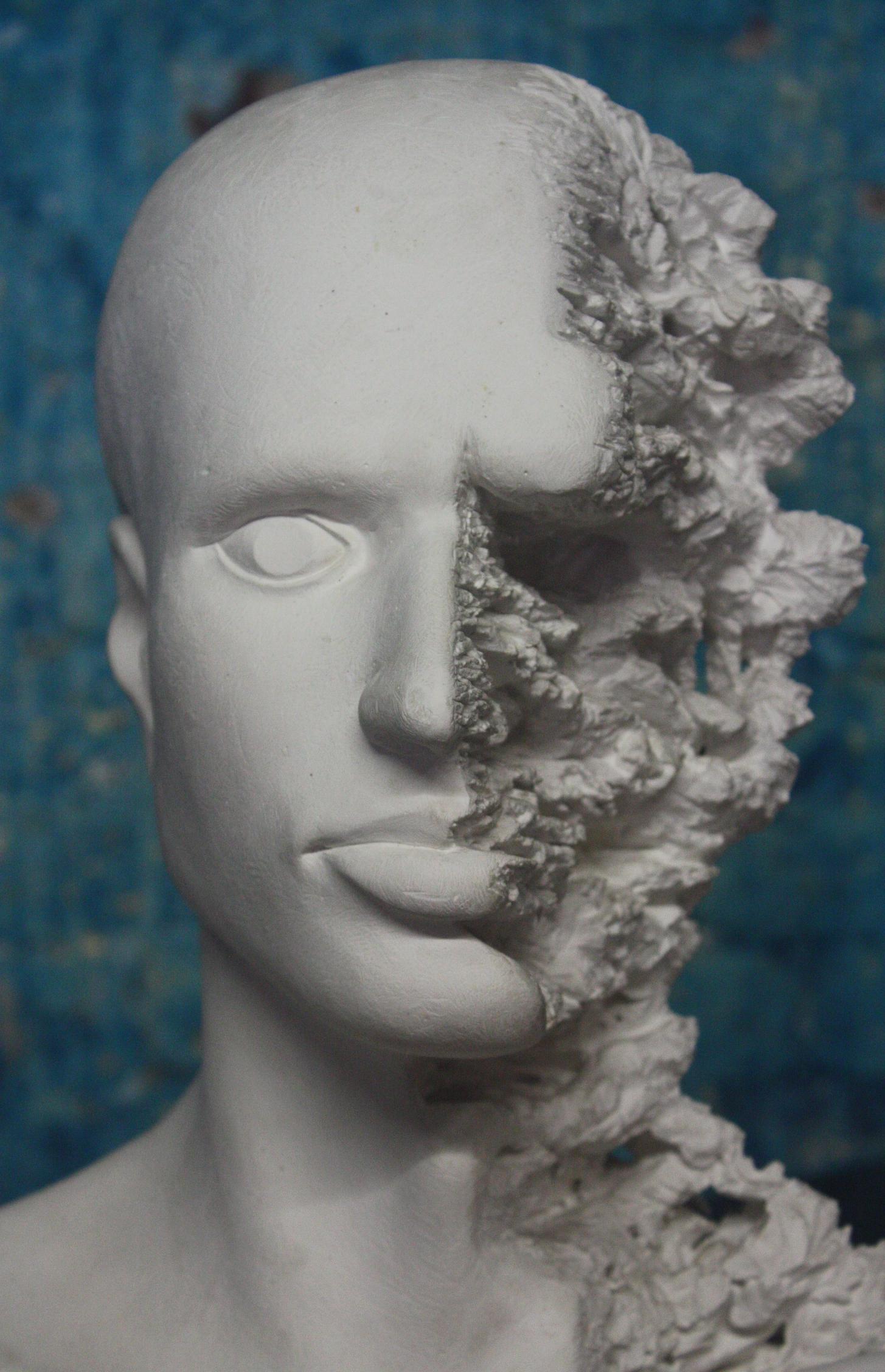 20th Century Herbert George Head No 19 Hydrocal Bust Sculptor 7
