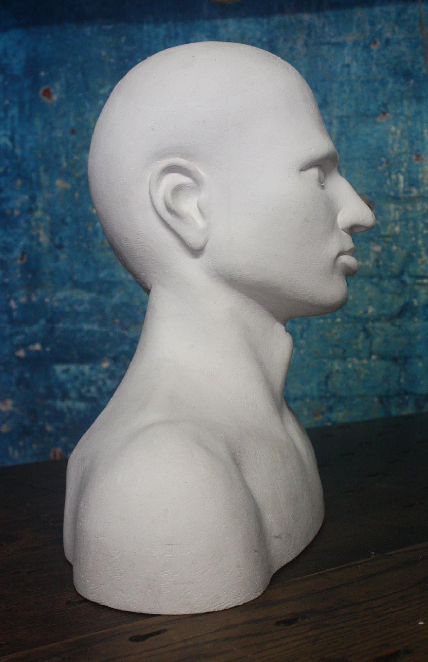 20th Century Herbert George Head No 19 Hydrocal Bust Sculptor 10