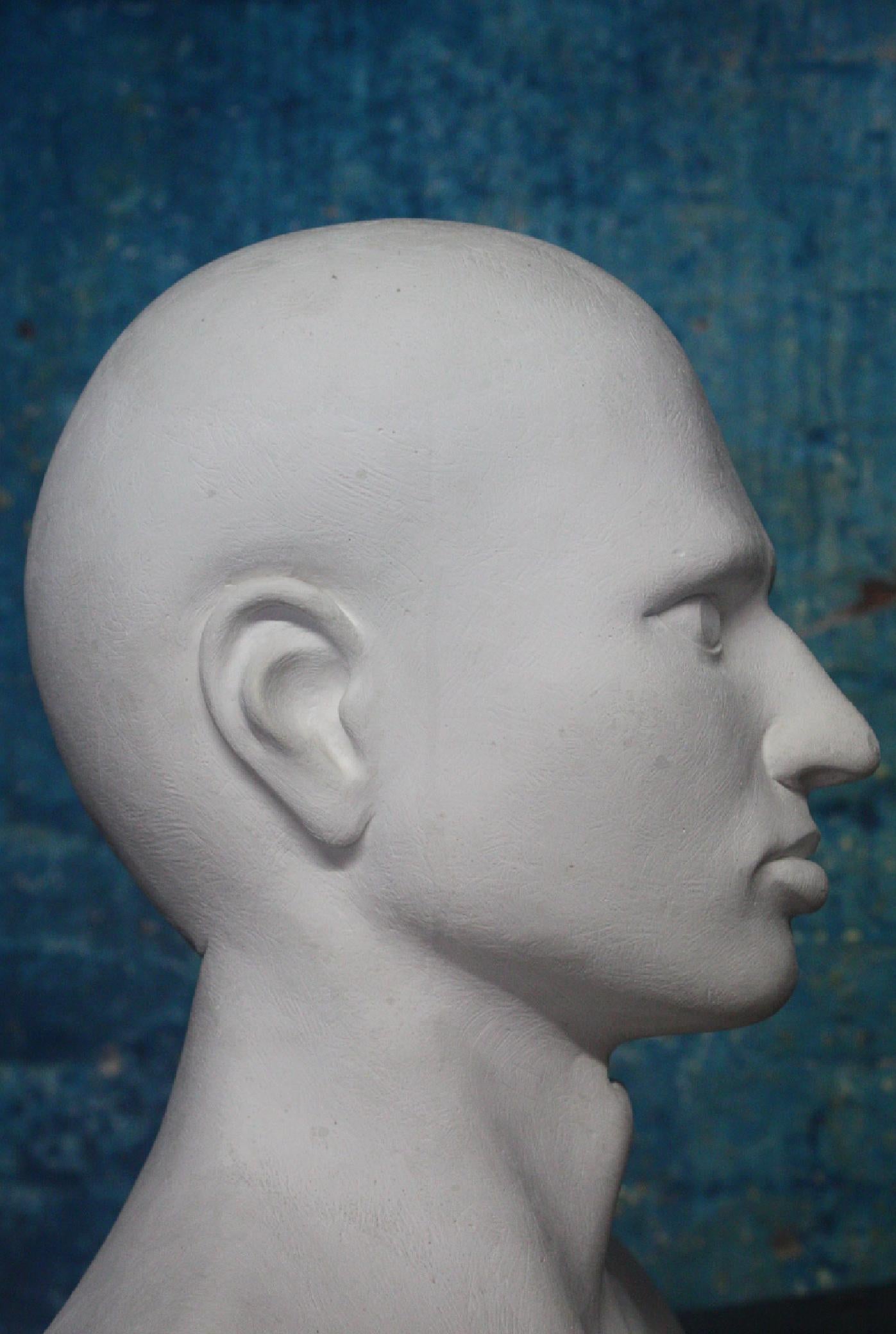 20th Century Herbert George Head No 19 Hydrocal Bust Sculptor 11