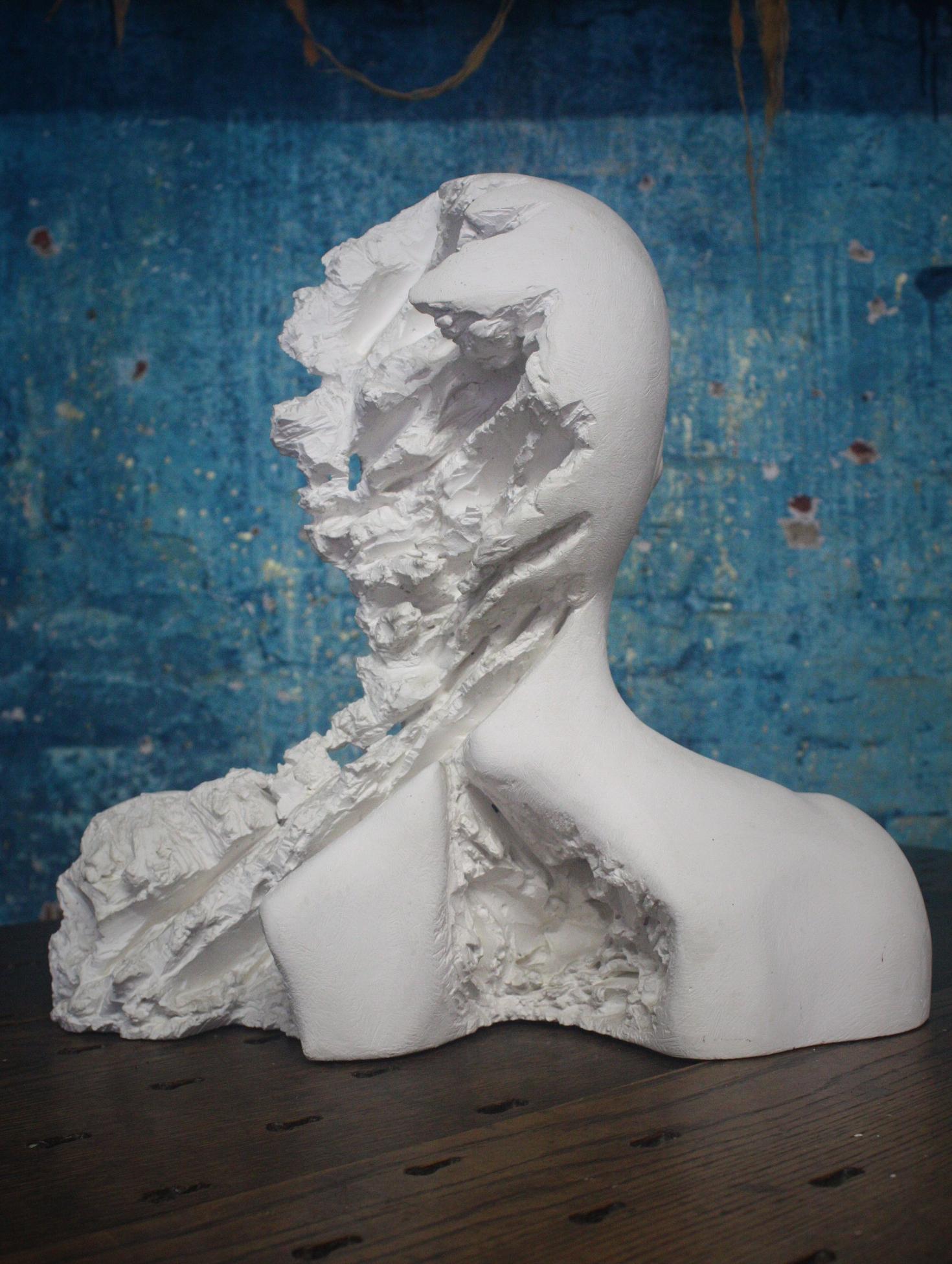 20th Century Herbert George Head No 19 Hydrocal Bust Sculptor 13