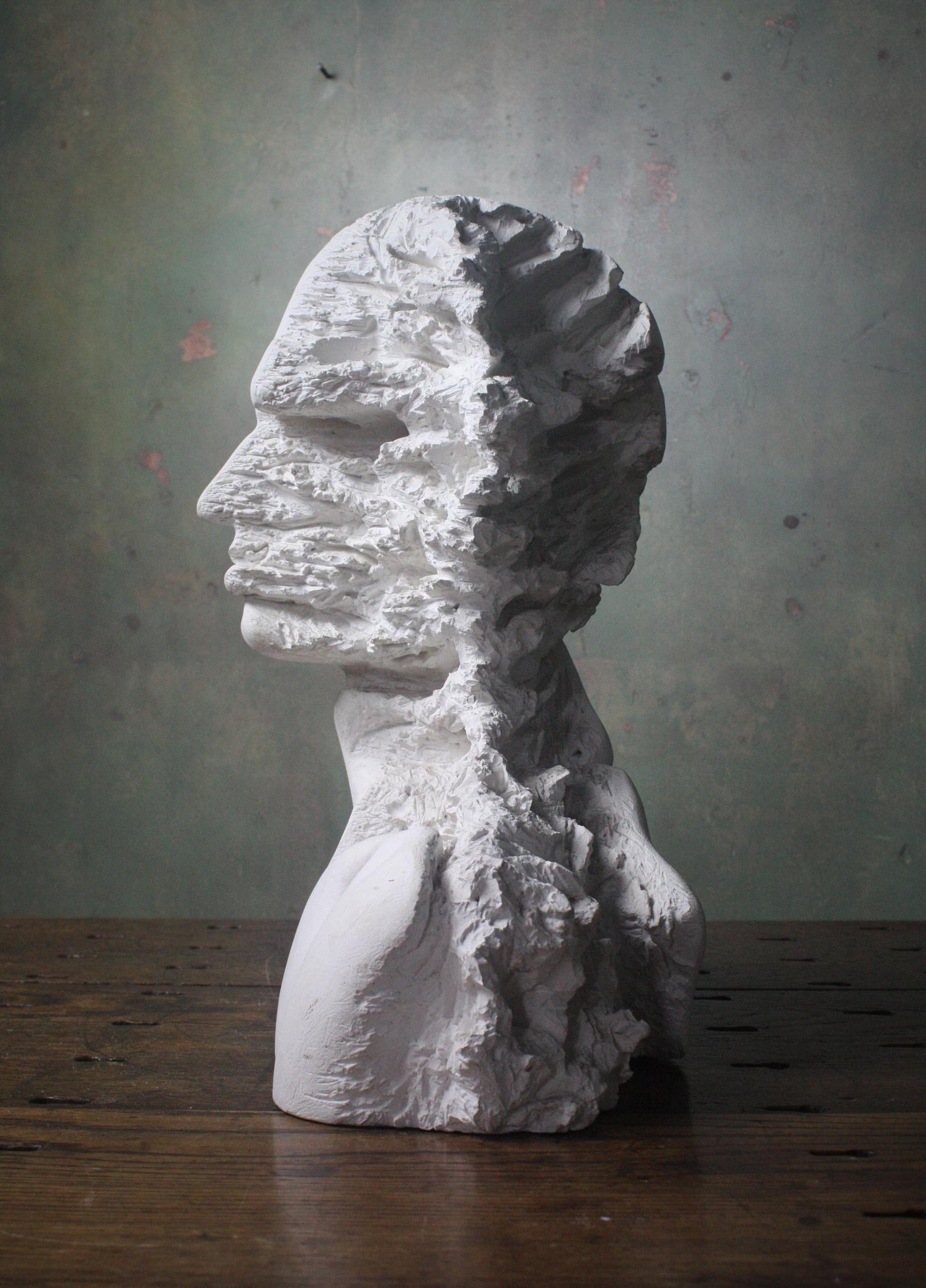 Plaster 20th Century Herbert George Head No 19 Hydrocal Bust Sculptor