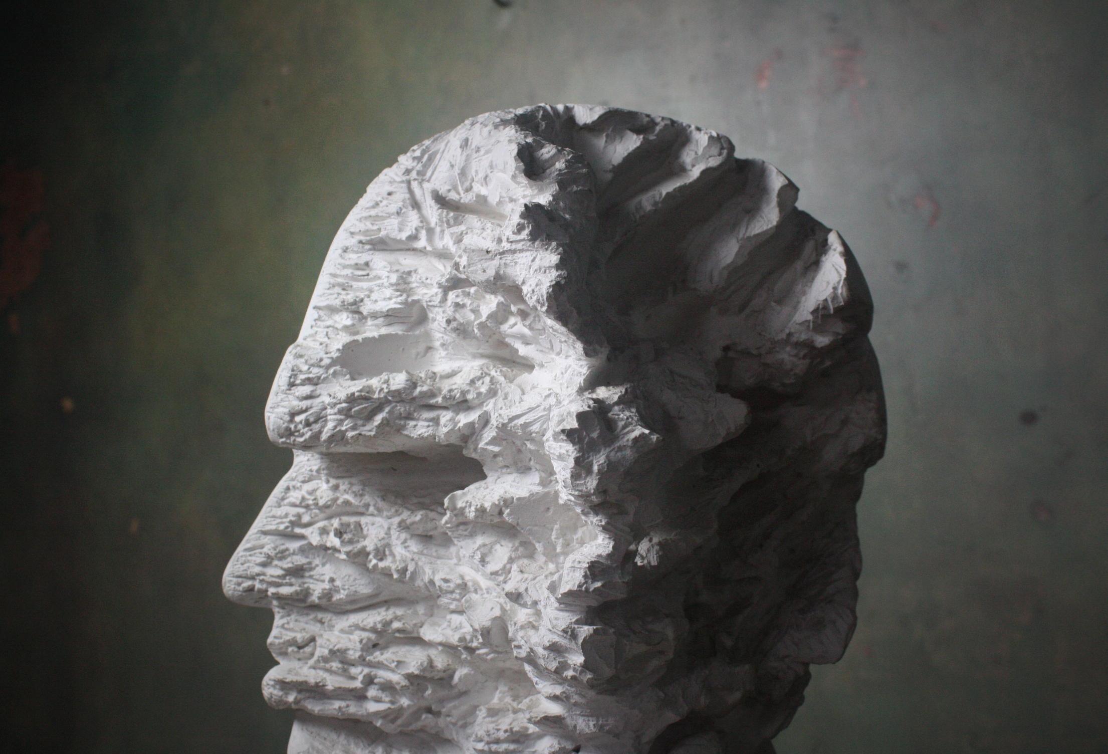 20th Century Herbert George Head No 19 Hydrocal Bust Sculptor 1