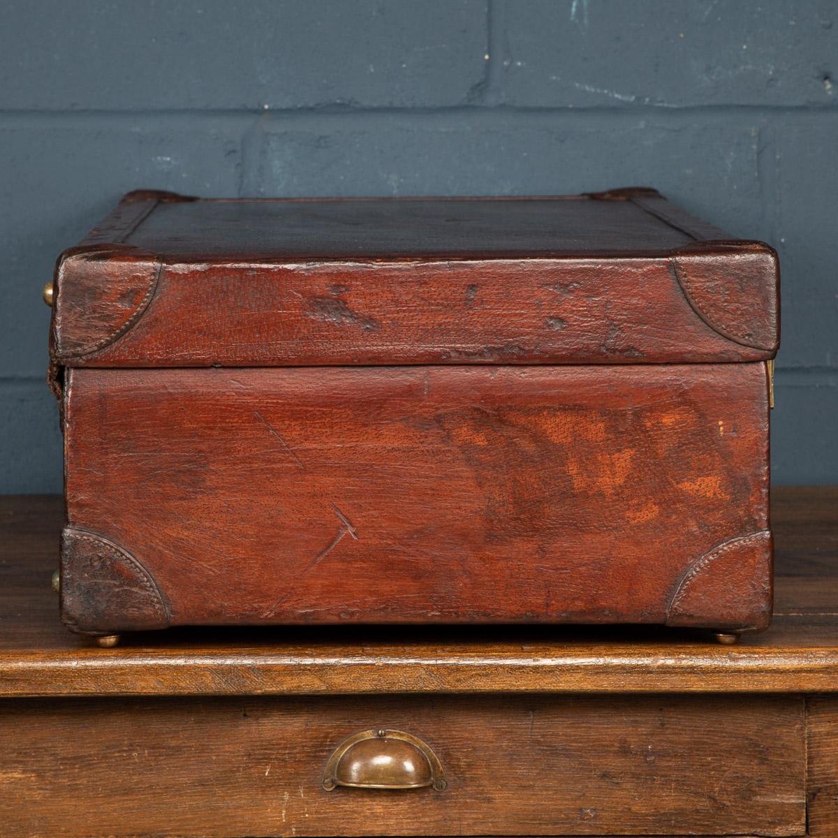 French 20th Century Hermes Leather Suitcase, Paris, c.1900