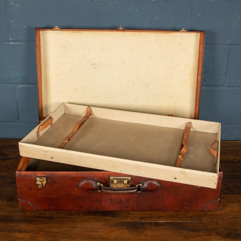 20th Century Hermes Leather Suitcase, Paris, c.1900 For Sale 2