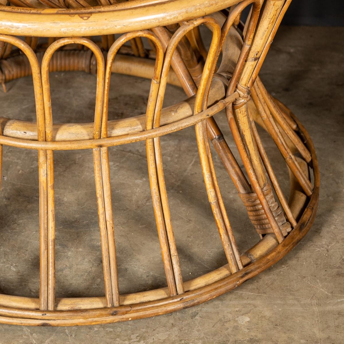20th Century High Back Chair in Bamboo & Rattan 8