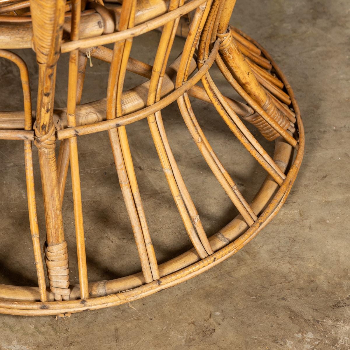 20th Century High Back Chair in Bamboo & Rattan 12