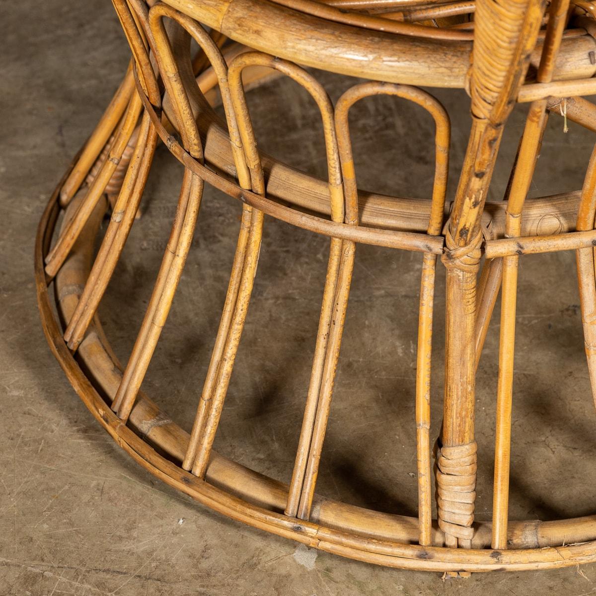 20th Century High Back Chair in Bamboo & Rattan 13