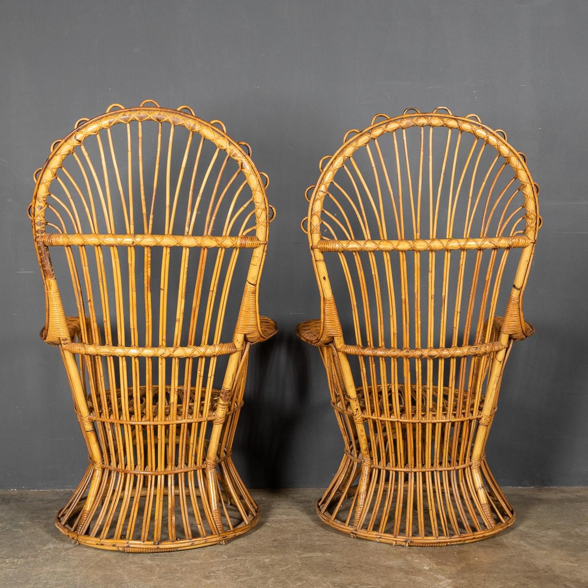 20th Century High Back Chair in Bamboo & Rattan 2