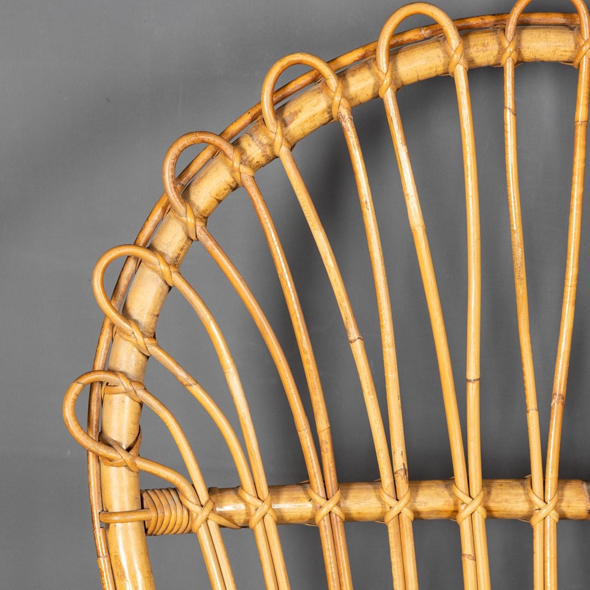20th Century High Back Chair in Bamboo & Rattan 3