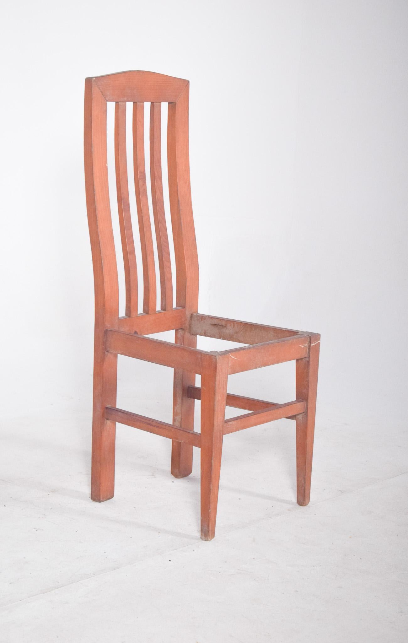 Silla de comedor del siglo XX con respaldo alto Moderno de mediados de siglo en venta