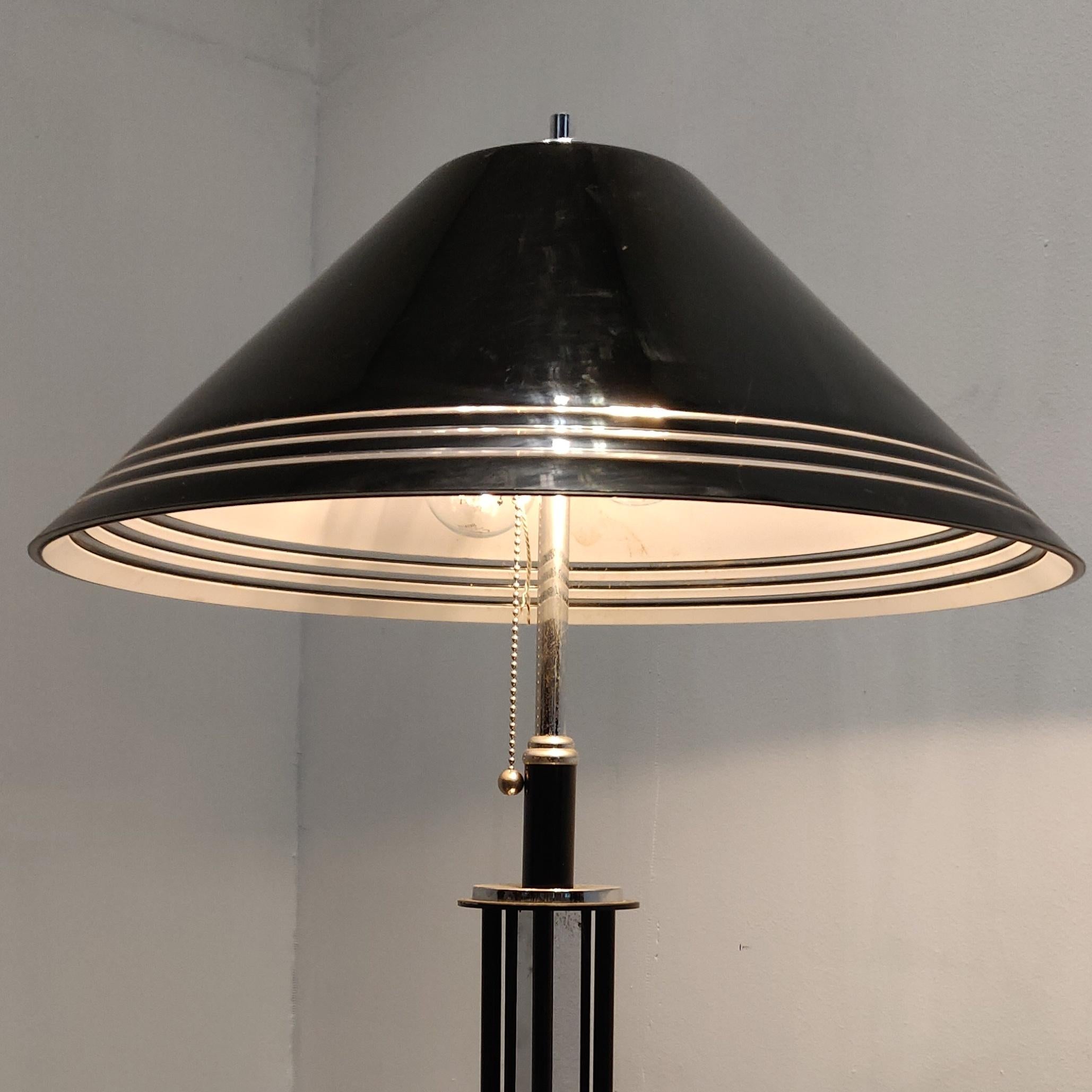 Metal 20th Century Hollywood Regency Floor Lamp in style of Willy Rizzo. For Sale