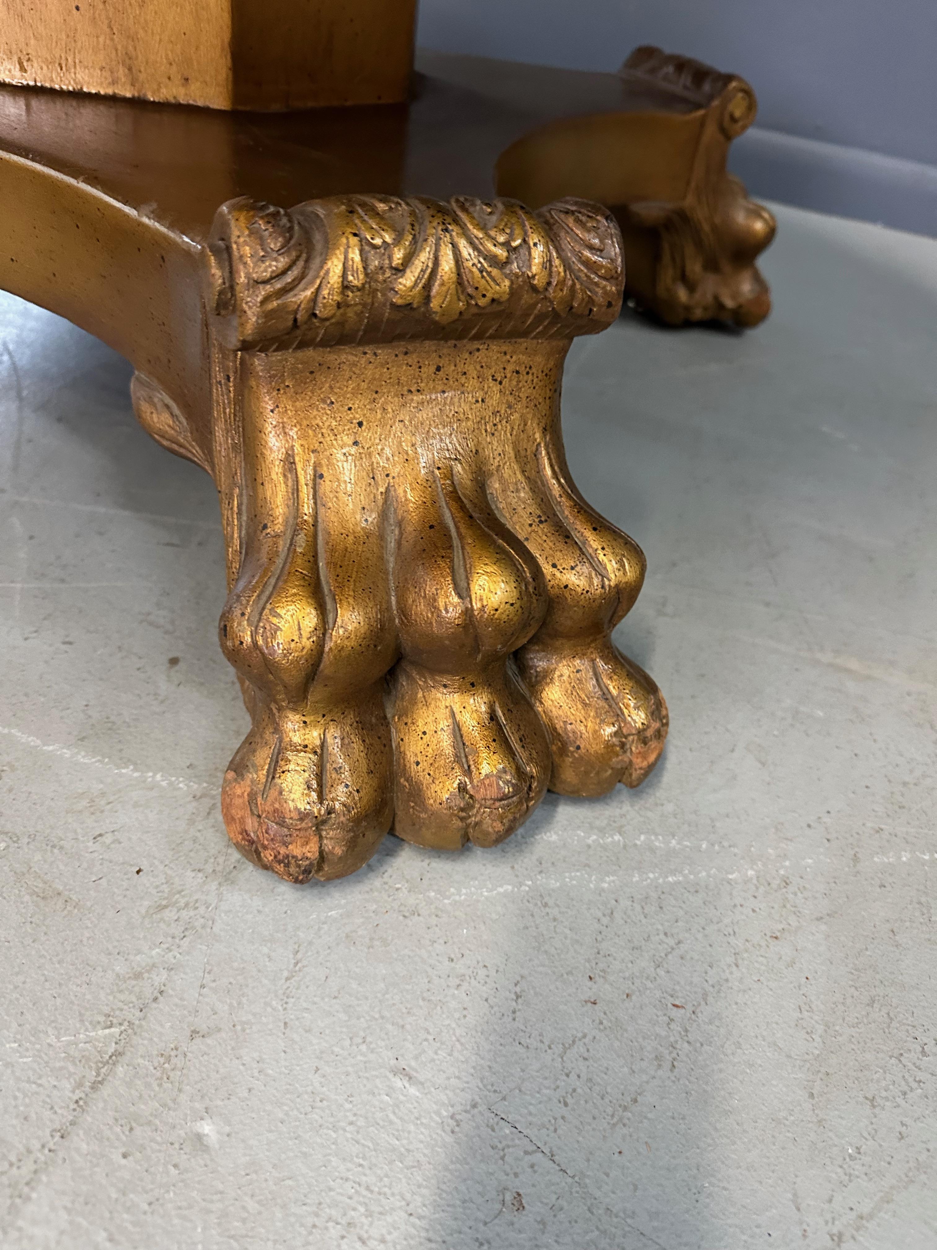 20th Century Hollywood Regency Coffee Table with Marble Top For Sale 2