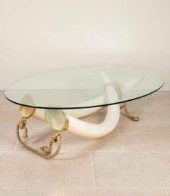 20th Century Hollywood Valenti & Co Faux Tusk Coffee Table