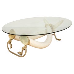 20th Century Hollywood Valenti & Co Faux Tusk Coffee Table