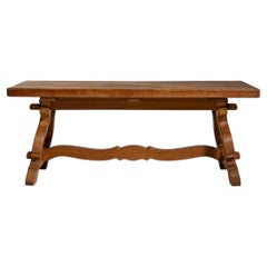 20th Century Honey Wood Spanish Oak Refectory Table