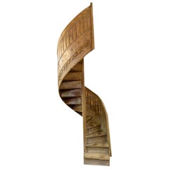 20th Century Melis Pine Spanish Spiral Staircase
