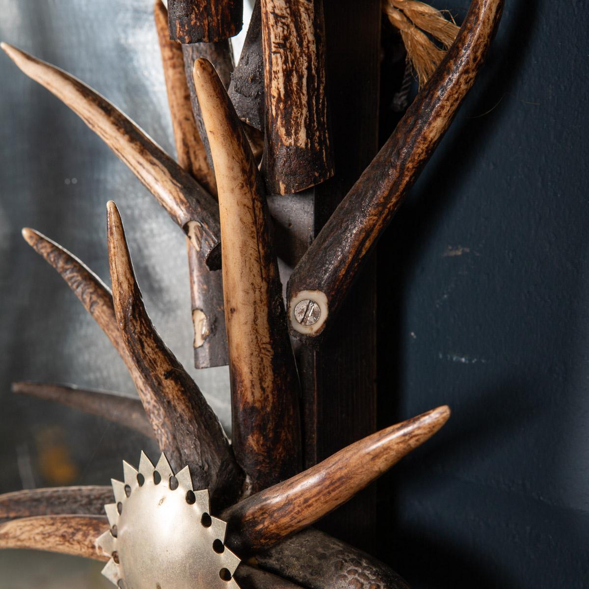 20th Century Antler Horn Wall Mirror By Anthony Redmile, England, c.1970 4