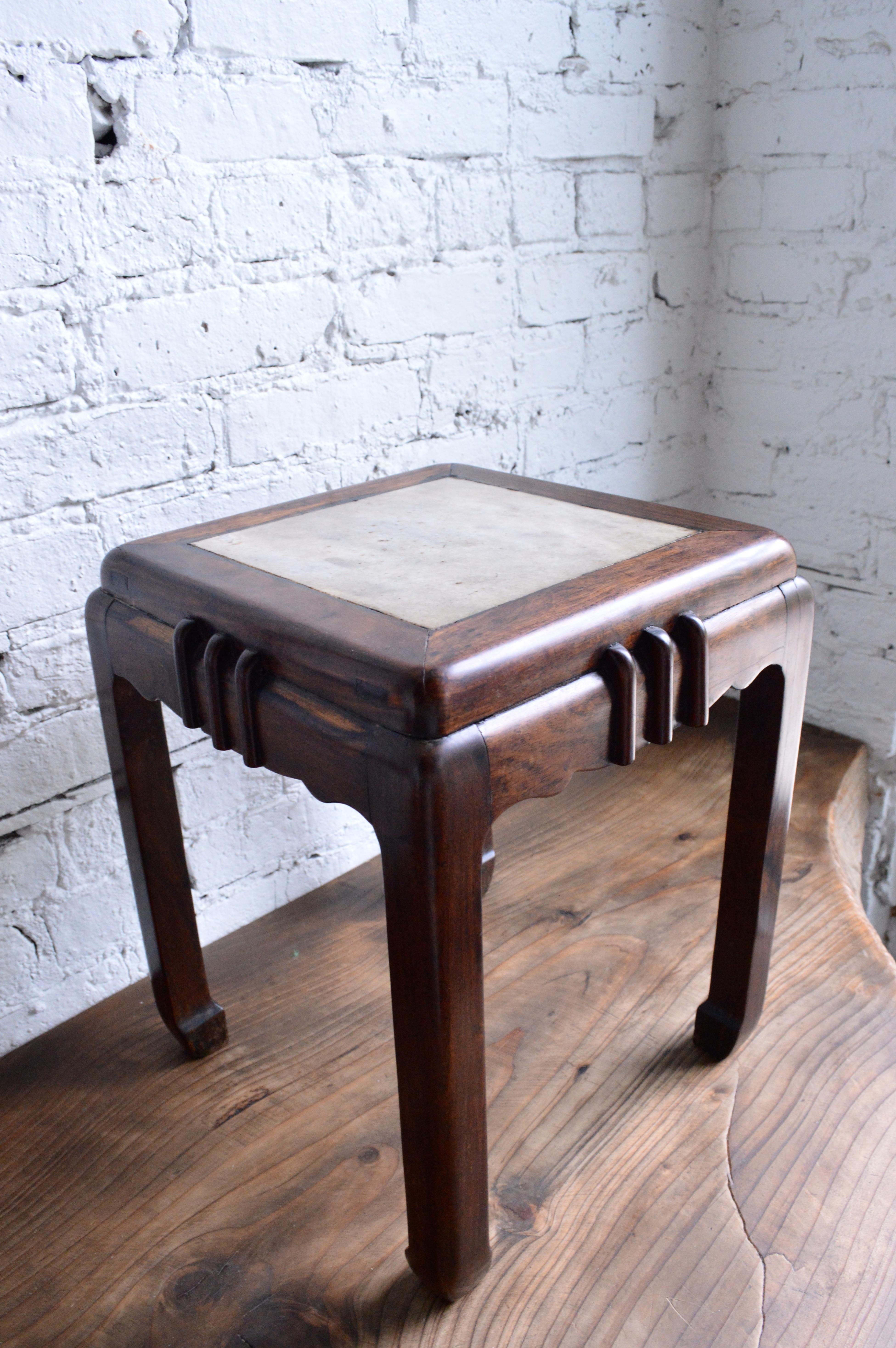 20th Century Huali and Marble Stools For Sale 5