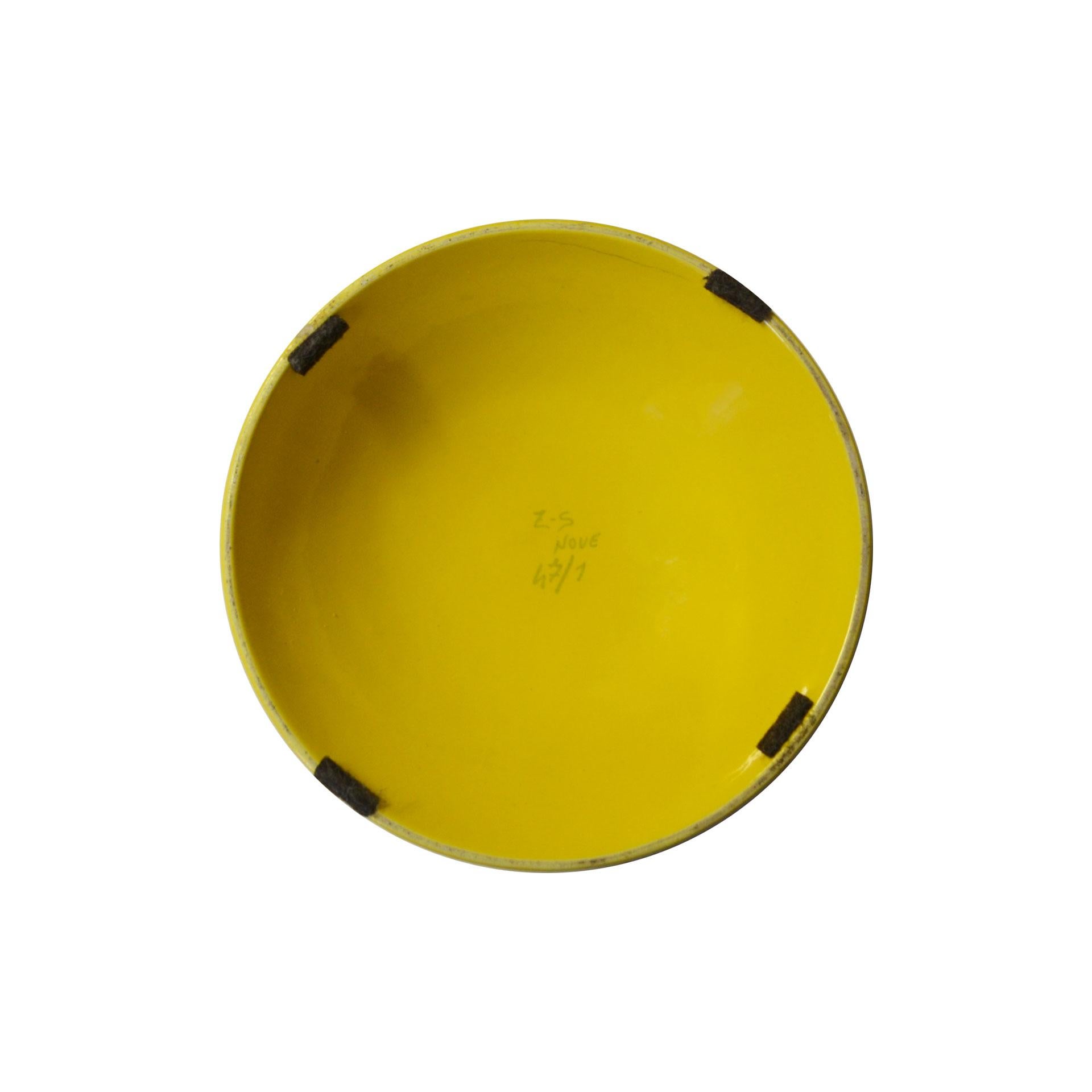 Siglo XX Ico & Luisa Parisi Cerámica amarilla para Zanolli & Sebellin Glaseado en venta