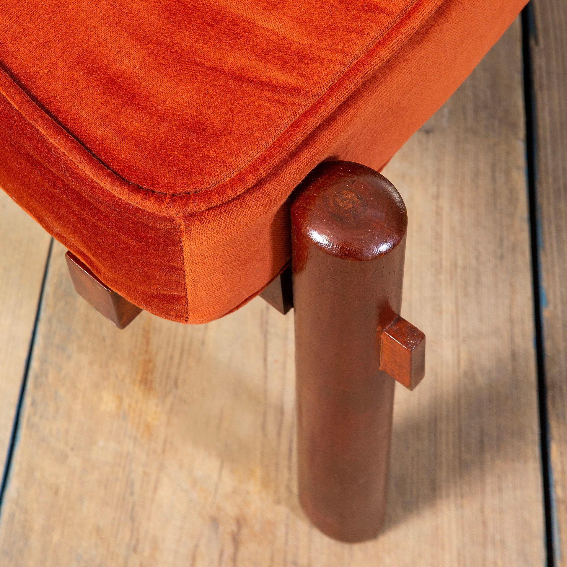 20e siècle, Banc Ico Parisi avec structure en bois et assise en tissu, années 60 Bon état - En vente à Turin, Turin