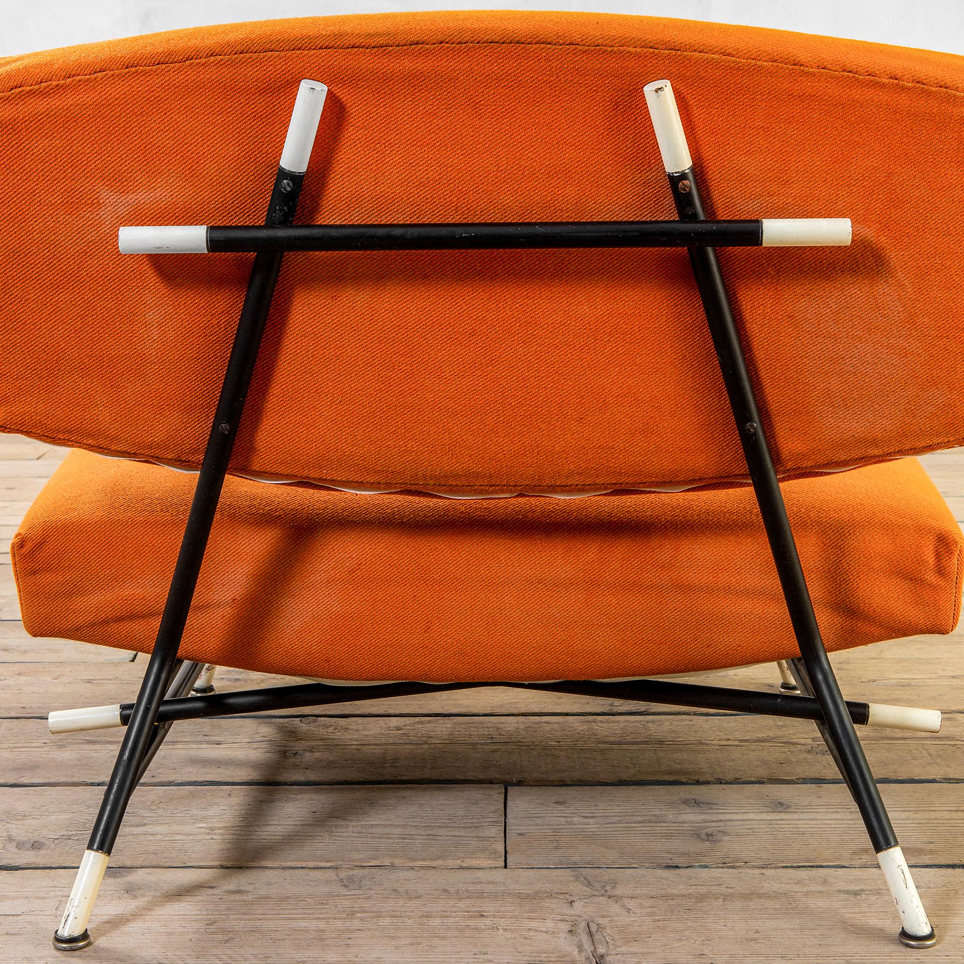 Metal 20th Century Ico Parisi for Cassina Pair of Armchairs mod. 865  For Sale
