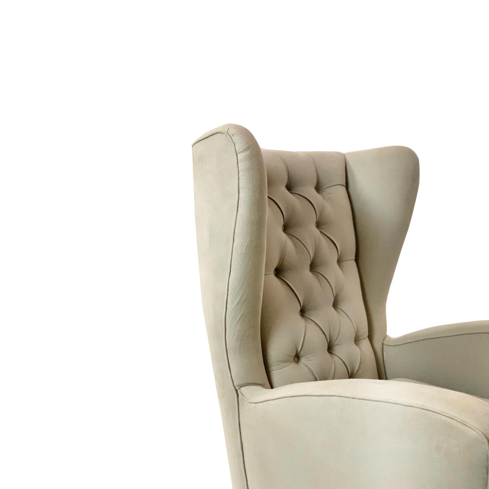 Paire de fauteuils Ico Parisi 20e siècle Ariberto Colombo Cantù 50s Bergère Grey Bon état - En vente à Turin, Turin