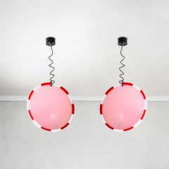 20th Century Ico Parisi Pair of Pendant Lamps in Methacrylate for Terraneo, 60s