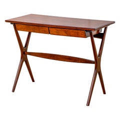 20e siècle, Ico Parisi Bureau en bois avec deux tiroirs, années 50