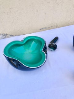 20th Century, Iconic, Barovier e Toso Murano Smoking Set of Four Pieces