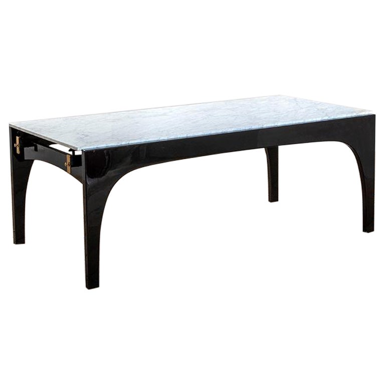 20e siècle Table Ignazio Gardella Mod. Partenio en métal et marbre de Carrare