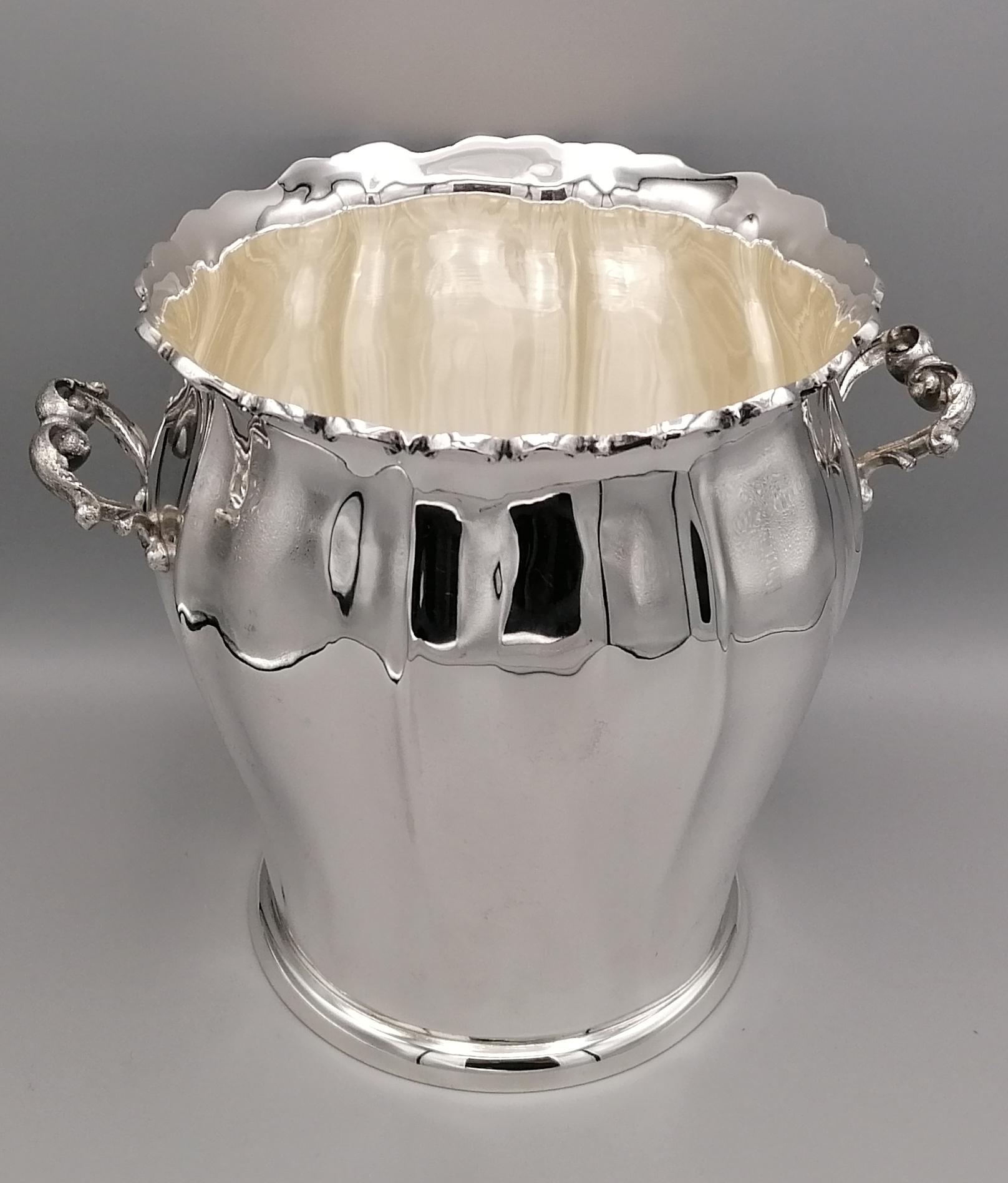 20th Century IItalian Baroque Style Champagne Bucket and Ice Bucket In New Condition For Sale In VALENZA, IT