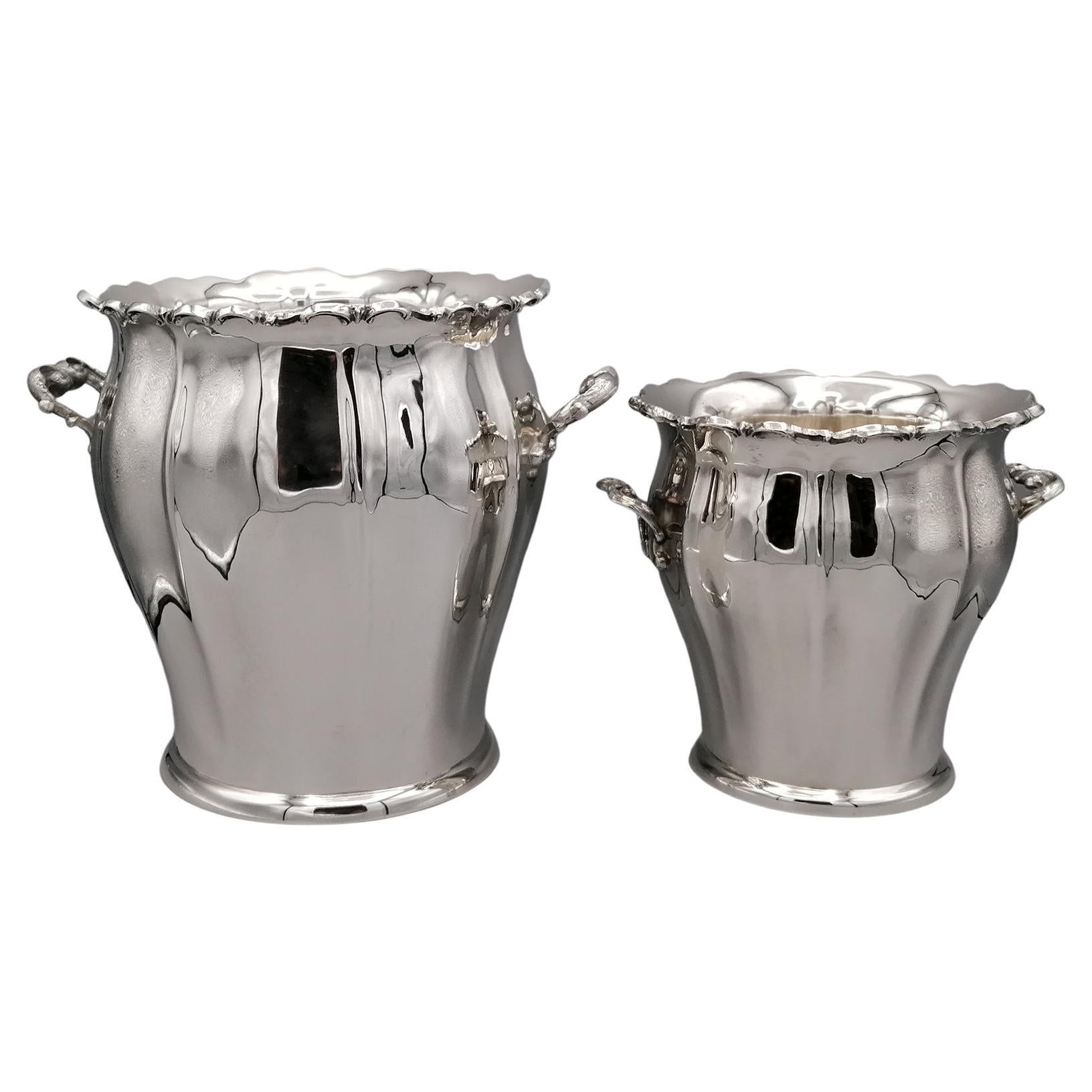 20th Century IItalian Baroque Style Champagne Bucket and Ice Bucket For Sale