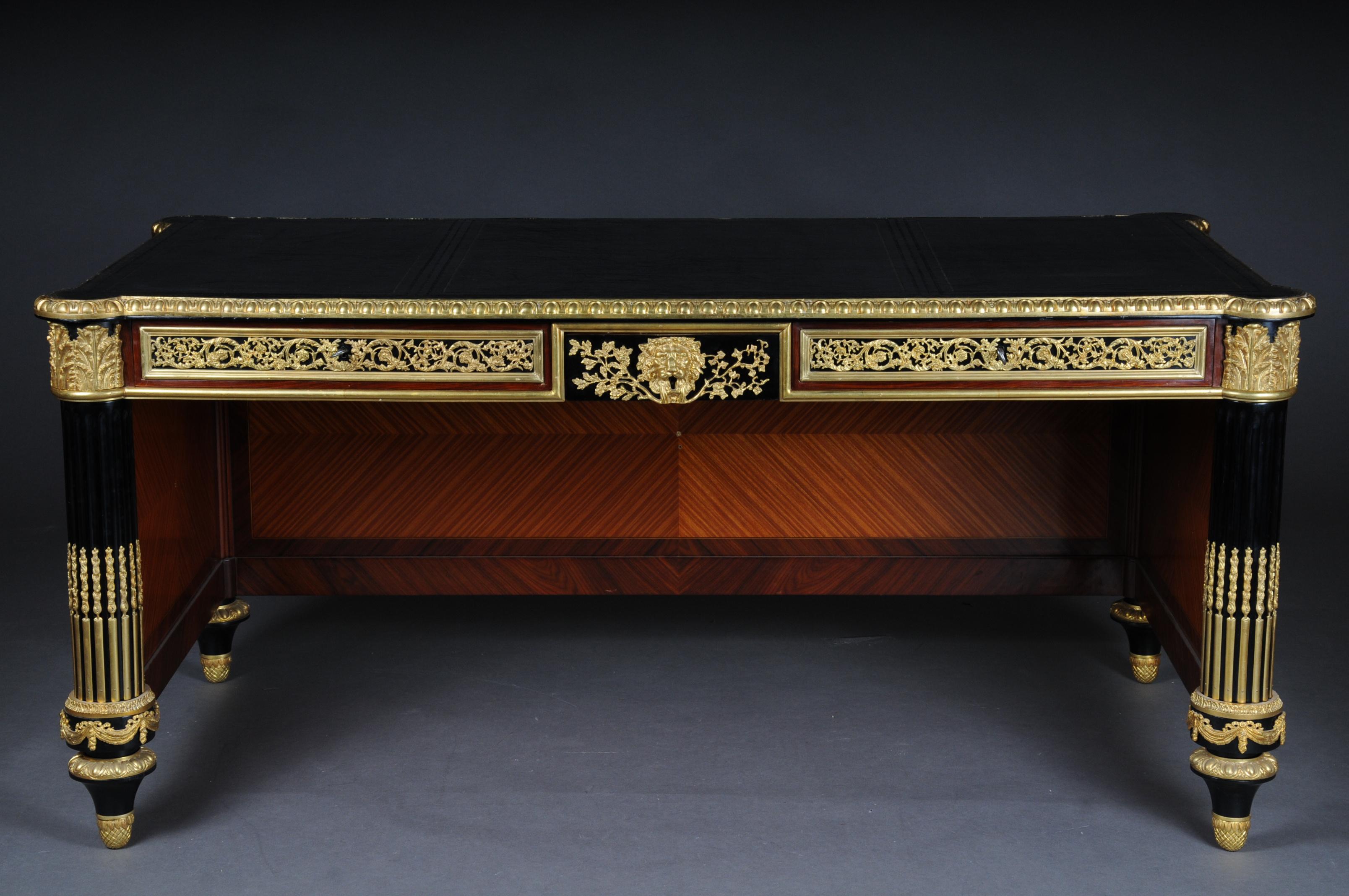 imperialer Bureau Plat / Schreibtisch im Stil von Louis XVI des 20 im Angebot 8