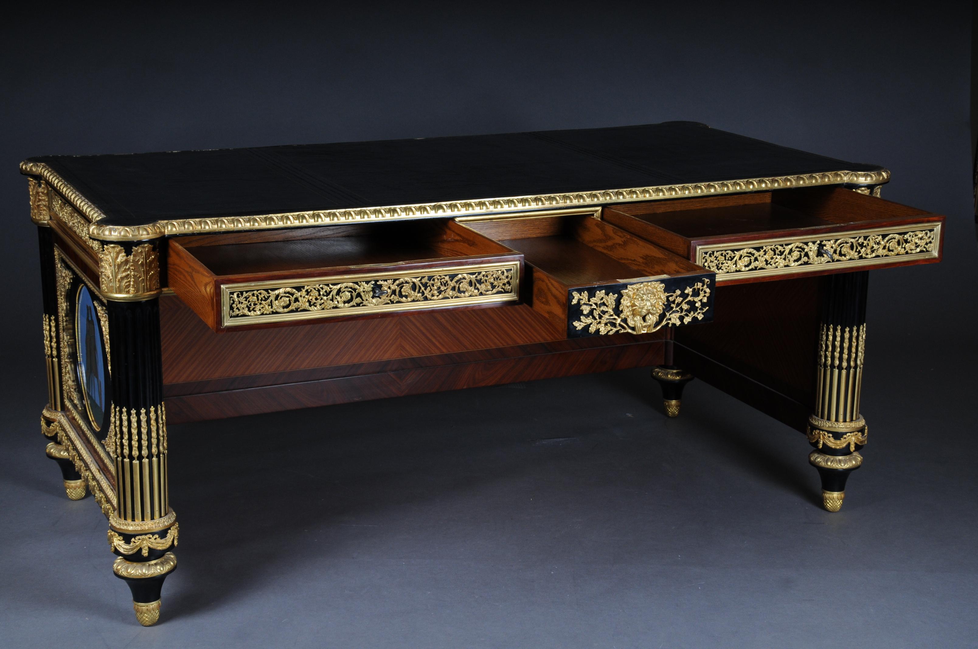 20th Century Imperial Bureau Plat / Writing Desk in the Style of Louis XVI For Sale 10