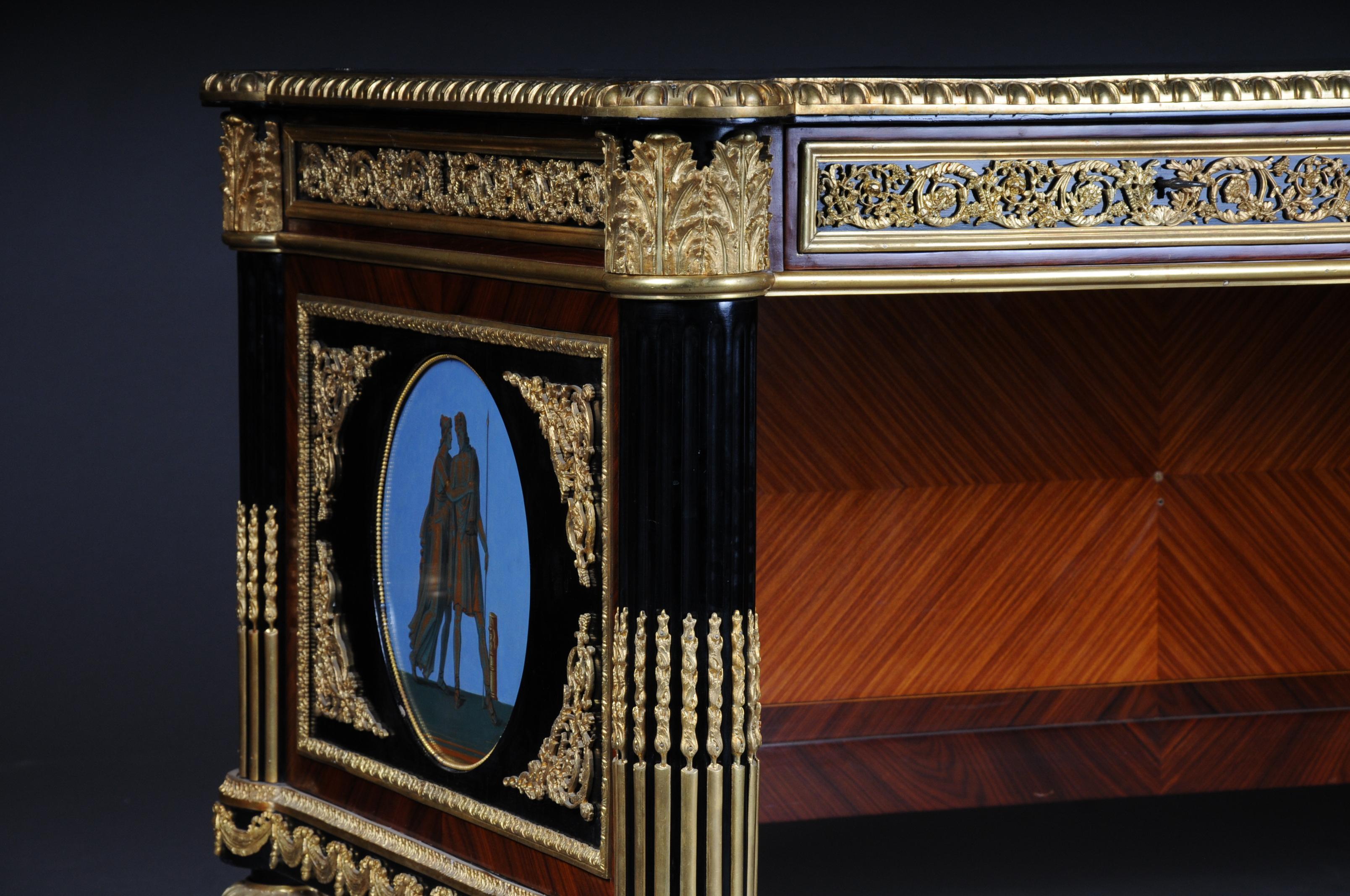 imperialer Bureau Plat / Schreibtisch im Stil von Louis XVI des 20 im Angebot 11
