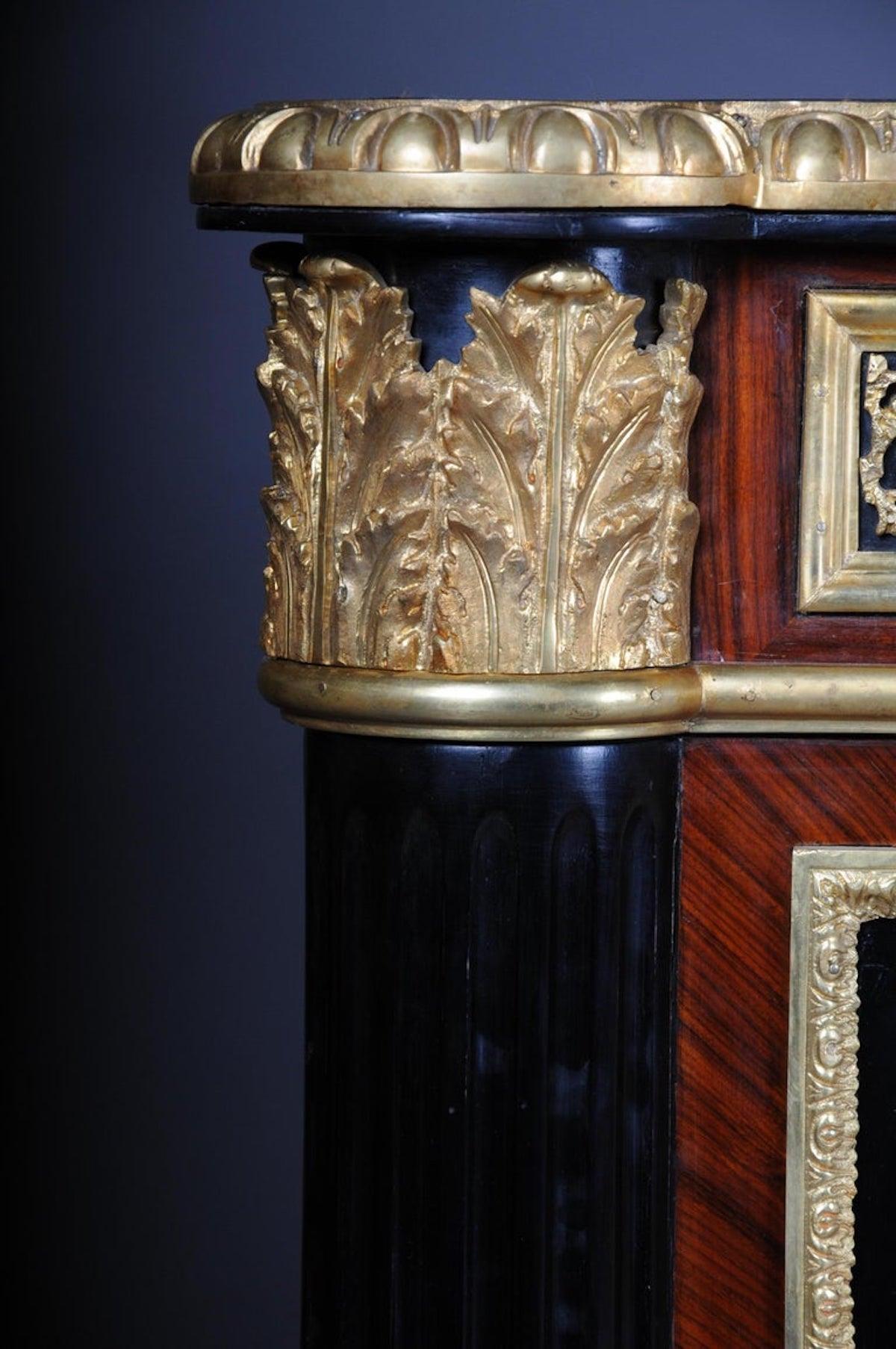 Bronzo Scrivania imperiale del XX secolo nello stile di Luigi XVI in vendita