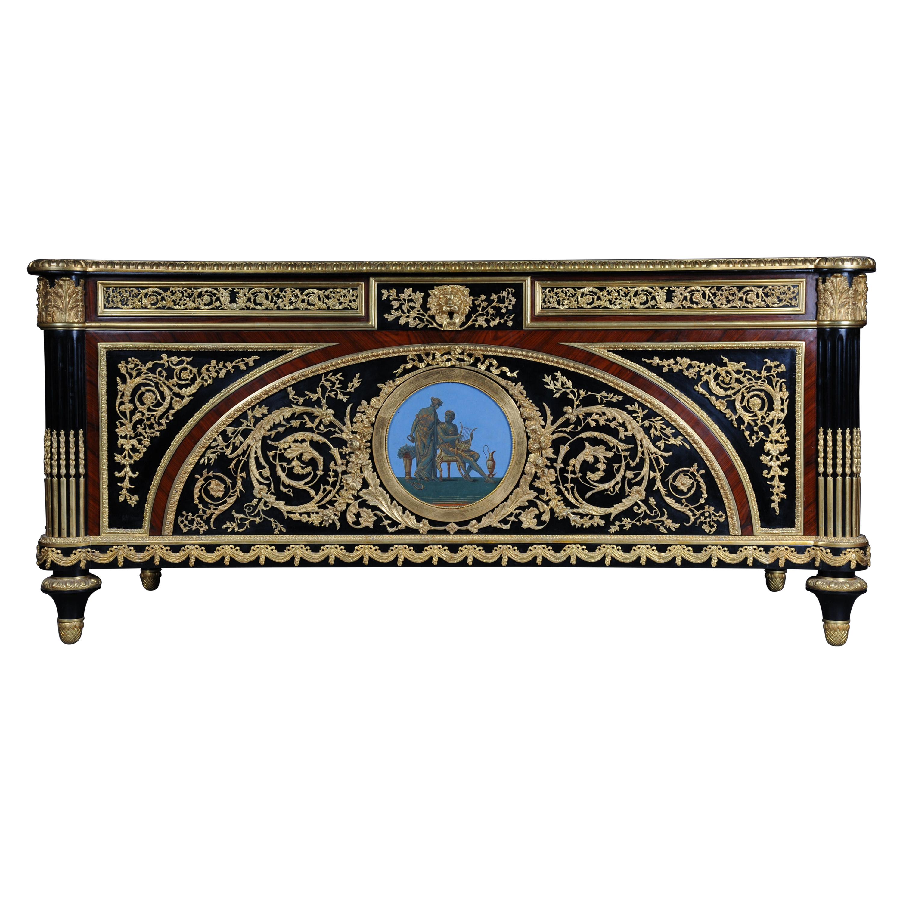 20th Century Imperial Bureau Plat / Writing Desk in the Style of Louis XVI