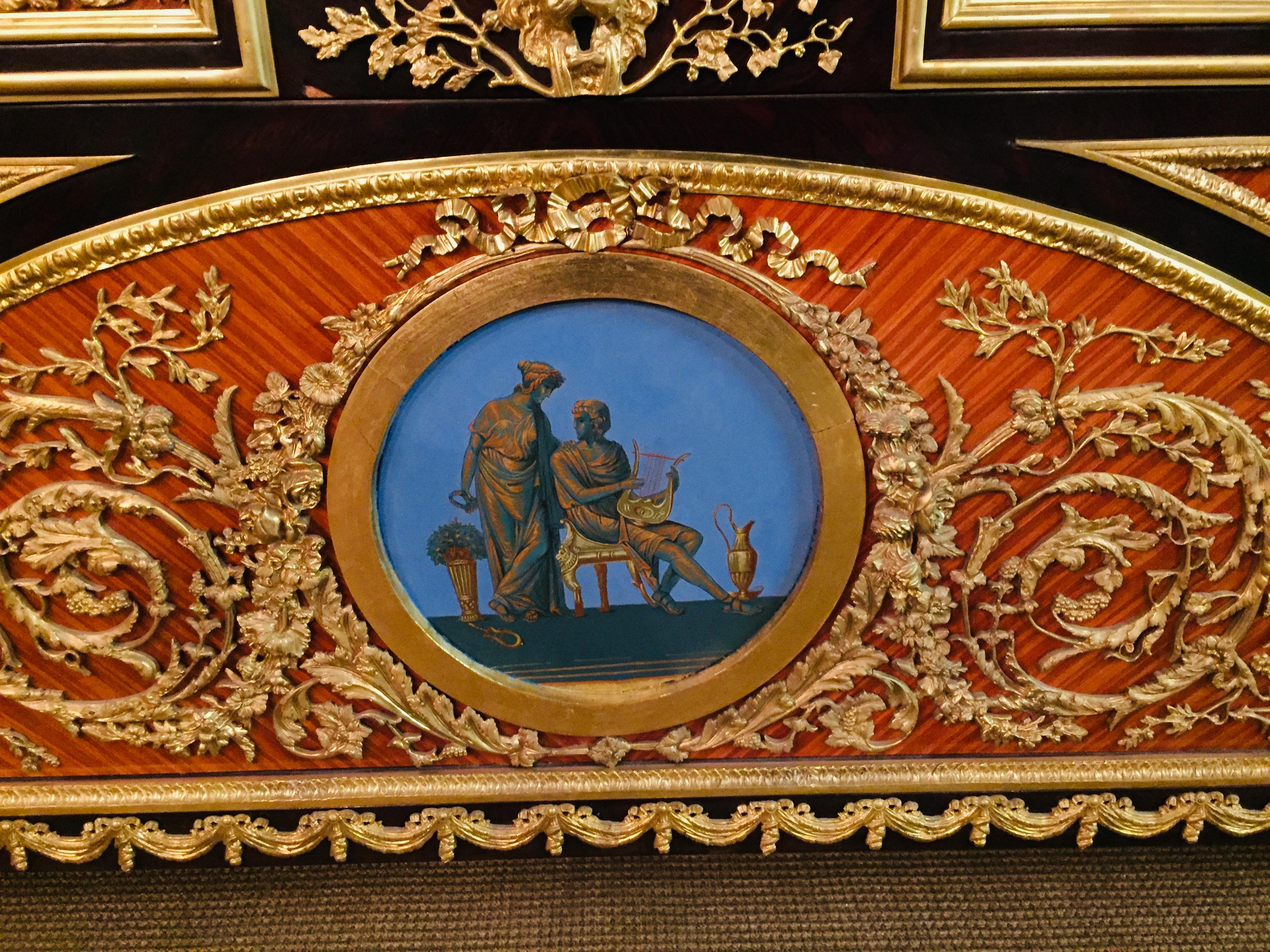 Placage Table de bureau/table à écrire impériale du 20e siècle en style Louis XVI en vente
