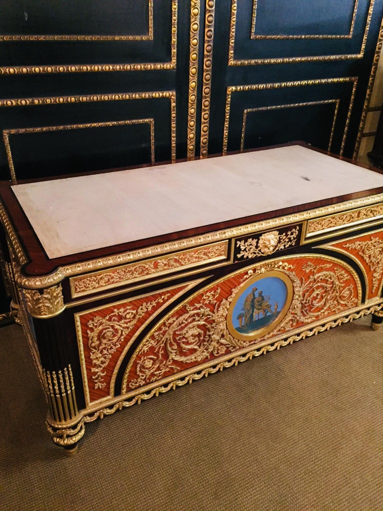20th Century imperial Bureau Plat / Writing Table in the Style of Louis XVI For Sale 2